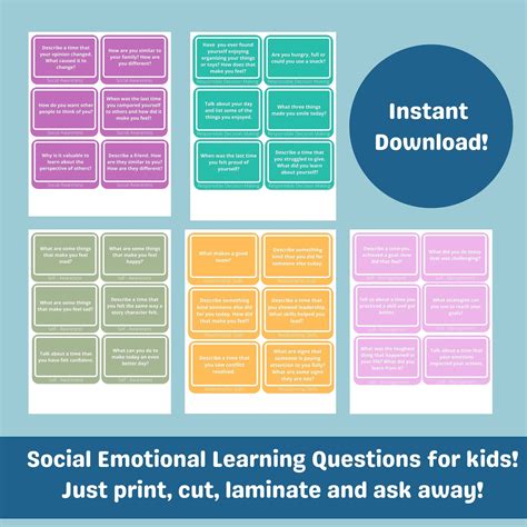 Social Emotional Learning Questions Montessori School Tools Pre-school Homeschool Educational