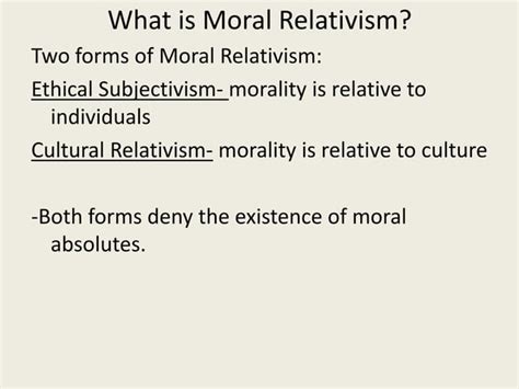 Ethics Moral Relativism Ppt