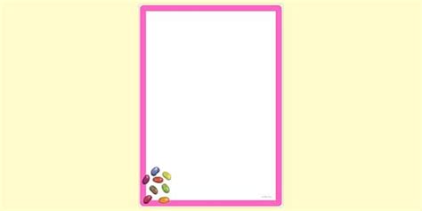 FREE Simple Jelly Beans Sweets Page Border Page Borders