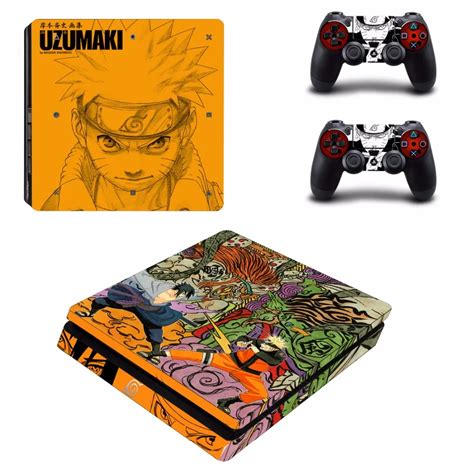 Anim Naruto And Boruto PS4 Slim Skin Sticker And 2 Controllers PS4 Slim