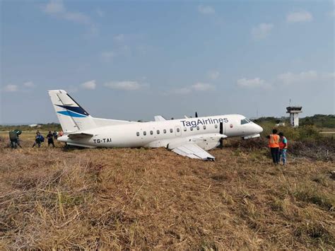 Avi N Se Accidenta En Guatemala Al Perder Tren De Aterrizaje