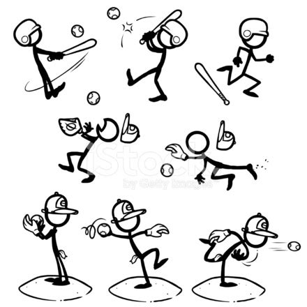 Stick Figure People Baseball / Softball stock photos - FreeImages.com