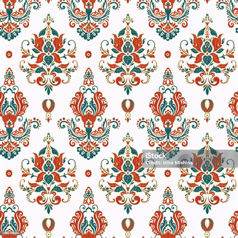 Vector Baroque Floral Pattern Classic Floral Ornament Vintage Seamless