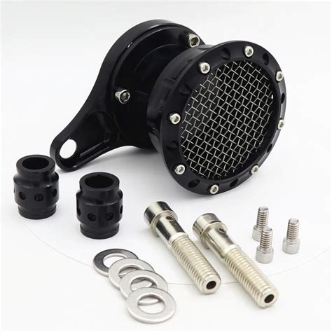 Black Anodized Nostalgia Velocity Stack Air Intake Cleaner For Harley