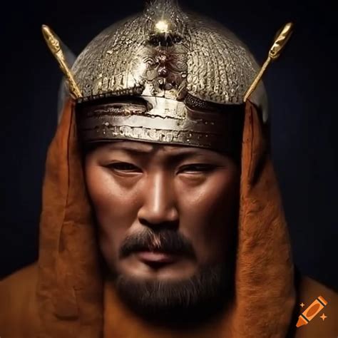 Hyperrealistic Portrait Of A Mongol Warrior