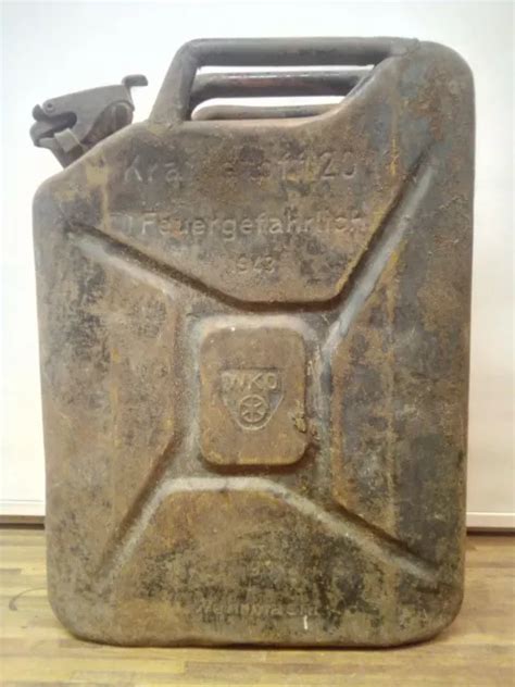 WW2 ORIGINAL 1943 German Wehrmacht Canister Jerrycan 1943 Wko Wwii