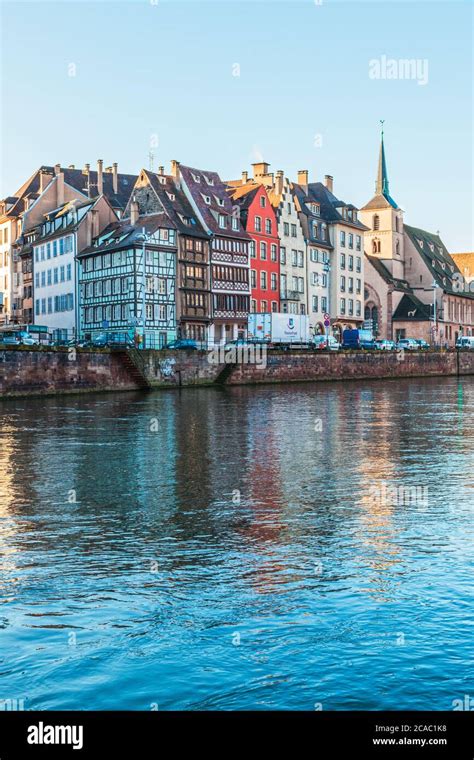 Traditional Half Timbered Houses Strasbourg Alsace France Stock