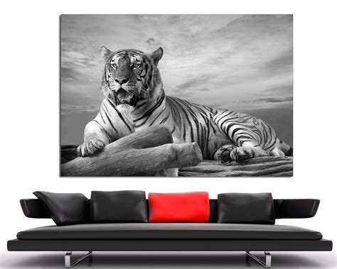 Tiger Canvas Tiger Wall Art Tiger Print Tiger Wall Decor - Etsy