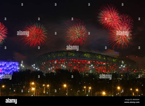 Fireworks Closing Ceremony National Stadium 2008 Beijing Olympic Games