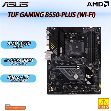 Placa M E Para Jogos Asus Tuf Conjunto De Soquetes B550 AMD Soquete AM4