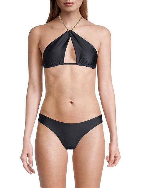 Pq Swim Gwen Chain Bikini Top In Black Lyst