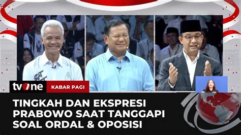 Ekspresi Prabowo Ketika Disebut Tidak Tahan Jadi Oposisi Oleh Anies