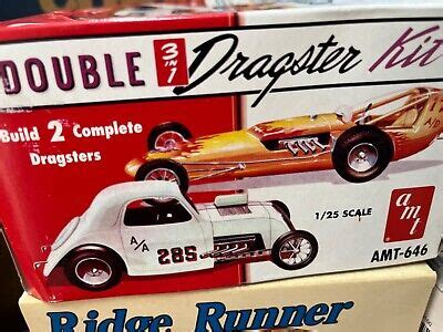 AMT 646 Double Dragster Fiat Tropolino KIT 1 25 MODEL CAR MOUNTAIN Niob