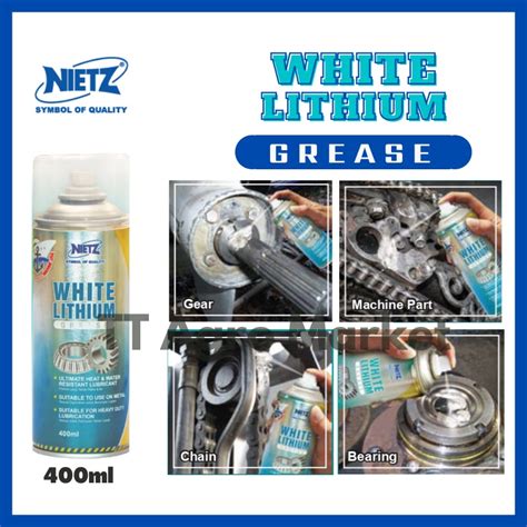 Nietz Aerosol Spray White Lithium Grease 400ml Minyak Pelincir Untuk