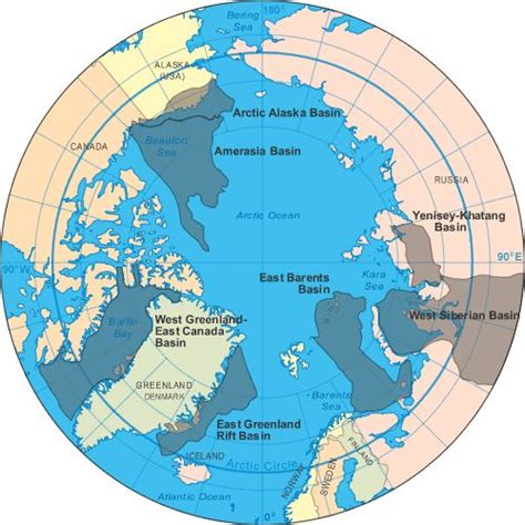 Oil And Natural Gas Resources Map Of The Arctic Ocean Arctic Ocean Arctic Map