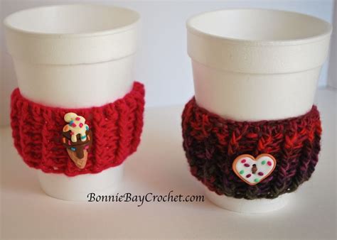 Coffee Cup Cozies By Bonnie Barker FREE Crochet Pattern