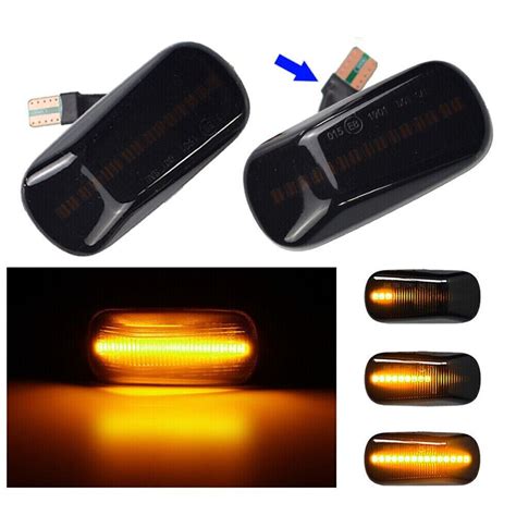 Premium Black Led Side Marker Turn Signal Light For Honda Cr V Fit Jazz