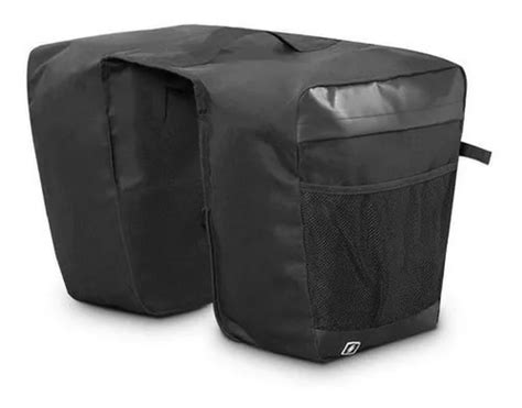 Bolsa Alforge Duplo Grande Bike Bagageiro Traseiro Skin L Cor Preto