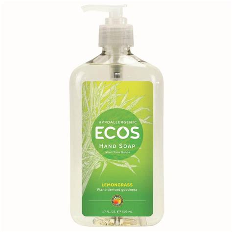 ECOS 17 Oz Pump Bottle Lemongrass Scented Hand Soap 966406 The Home