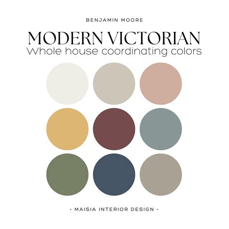 MODERN VICTORIAN Paint Palette Whole House Paint Palette Benjamin Moore