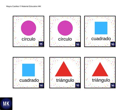 Memorama De Figuras Geom Tricas Para Imprimir