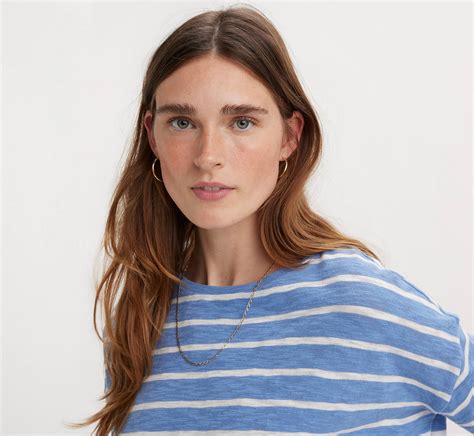 Striped Margot Long Sleeve T Shirt Blue Levis® Us