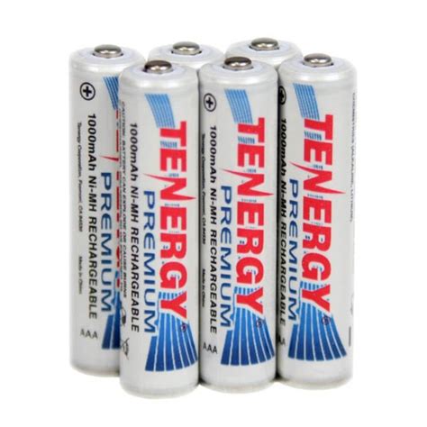 Aaa 10405x6 Tenergy Premium Aaa Cell 1000 Mah Nimh Rechargeable Battery 6 Pack