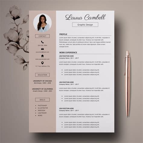 Template Cv Resume Design Template Modern Resume Template Resume