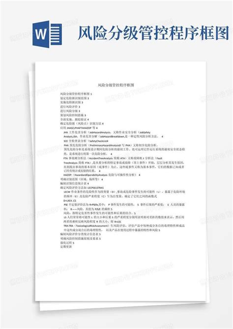 风险分级管控程序框图word模板下载编号lgkmpmaz熊猫办公