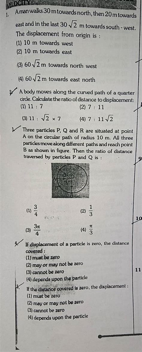 Three Particles P Q And R Are Situated At Point A On The Circular Path Of