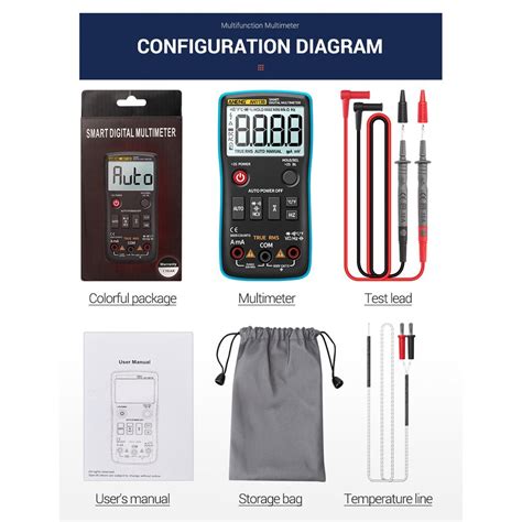 AN113B 6000 Count Multimeter Tester Volledig Intel Grandado