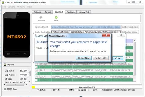 Flashing Upgrade Infinix Hot Note X Lollipop Kaazima