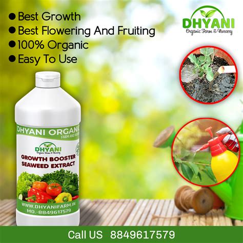 Organic Seaweed Extract Liquid Fertilizer For Plants 250ml Dhyani