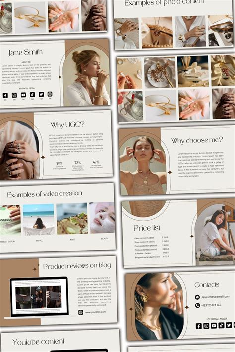 Ugc Portfolio Canva Website Template In Neutral Beige Colours Artofit