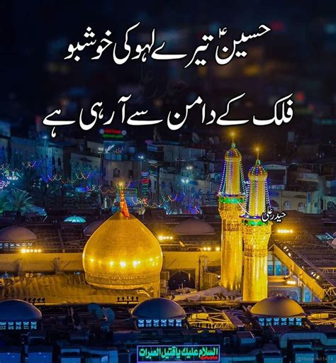 حیدر علی on Instagram حسین علیہ السلام تیرے لہو کی خوشبو فلک کے دامن