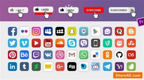 Videohive Social Media Icons With Links Premiere Pro Free After