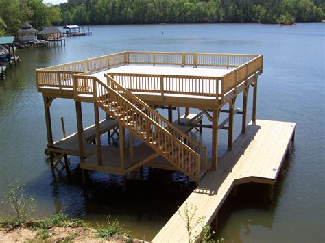 Custom Docks Custom Decks Alabama Lake House Dock Lake Dock Boat