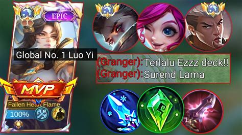 Hard Match Global Luo Yi Solo Rank In Mythic Vs Pro Granger Luo Yi