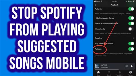 How To Stop Spotify From Playing Suggested Songs Mobile Autoplaying