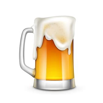 Premium Vector | Beer glass illustration isolated