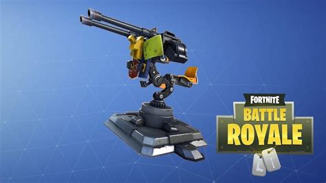 Live Fortnite New Mounted Turret Item Youtube