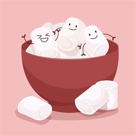 Premium Vector Hand Drawn Marshmallow Illustration