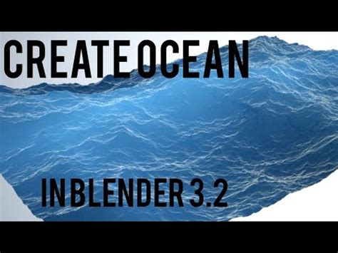 Create An Ocean SuperFast In Blender 3 2 YouTube