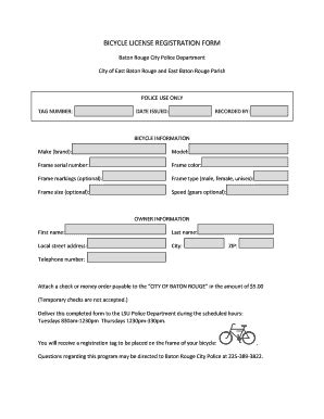 Register A Bicycle In Baton Rouge Airslate Signnow