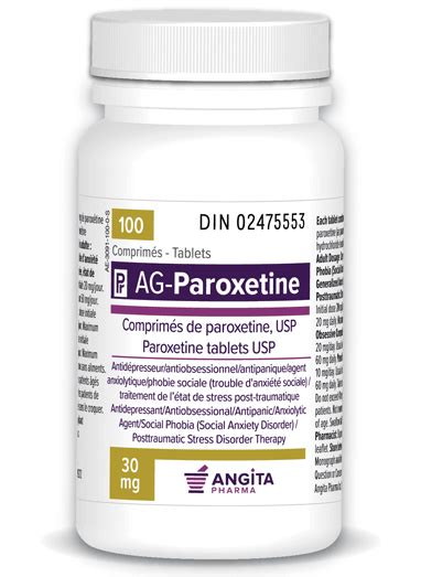 AG PAROXETINE 30 MG Angita Pharma