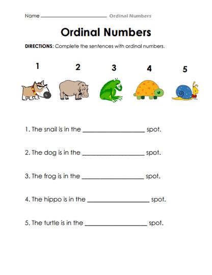 Ordinal Numbers Worksheets 15