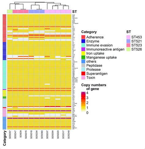 Heatmap Of Virulence Factor Gene Number Distribution In