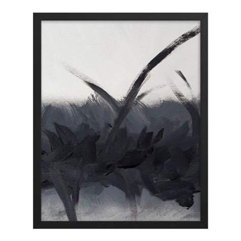 Framed Original Wall Art Painting Black White Print | Chairish