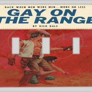 Gay On The Range Vintage Pulp Book Cover Light Switch Cover Etsy