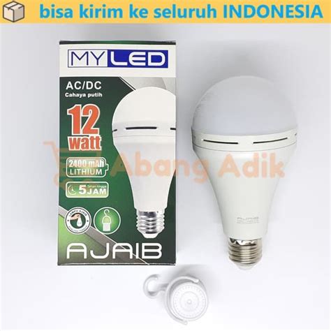 Jual Myled Ajaib W Lampu Led Bulb Bohlam Emergency Cas Darurat